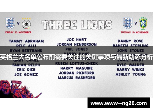英格兰大名单公布前需要关注的关键事项与最新动态分析